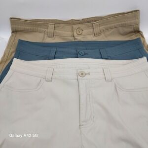 Eddie Bauer Women Outdoor Performance Hiking Shorts Tan Khaki Blue Size 10  (3)